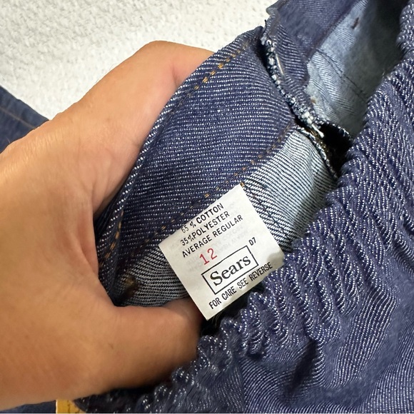 Vintage Sears That Fit Blue Elastic Waist Denim Jeans Women’s Size 12 - Picture 5 of 10